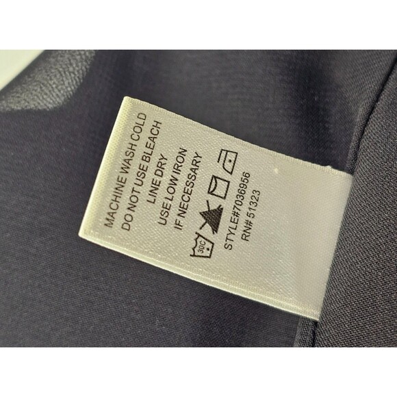 CS Women's 14 Cece Navy & White Peter Pan Tie Collar Shift Shirt Career Dress - Picture 9 of 9